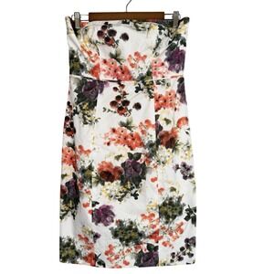 J.Crew Collection Strapless Floral Sheath Dress Size 4 Boned Bodice NWT $375